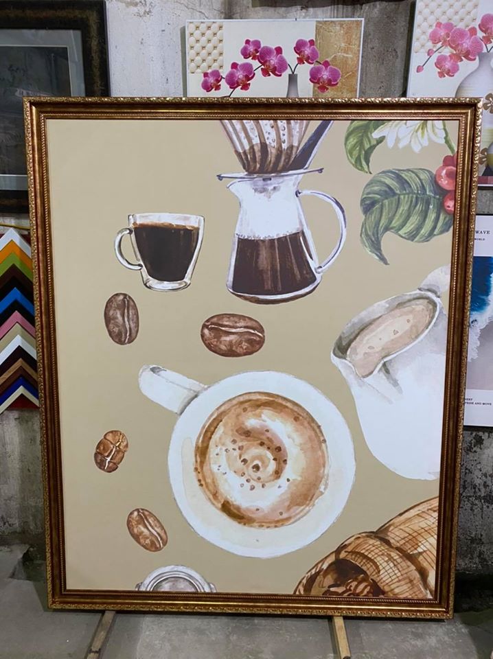 tranh canvas trang trí quán cafe