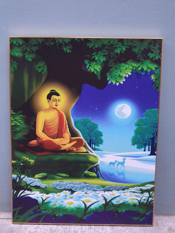 tranh canvas tượng Phật 